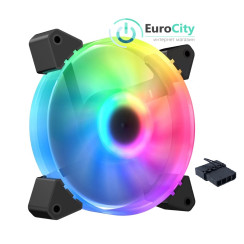 Кулер до корпусу Jiuweihu-4D EZF-12025 Black RGB підсвічування