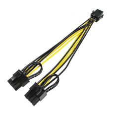Кабель живлення для відеокарти CPU 6-контактний на PCI-Е 2 х 6+2-контактний (18AWG-20см)