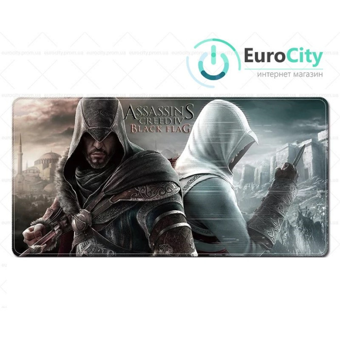 Великий ігровий килимок Assassins Creed з оверлоком 700x300x3 мм 